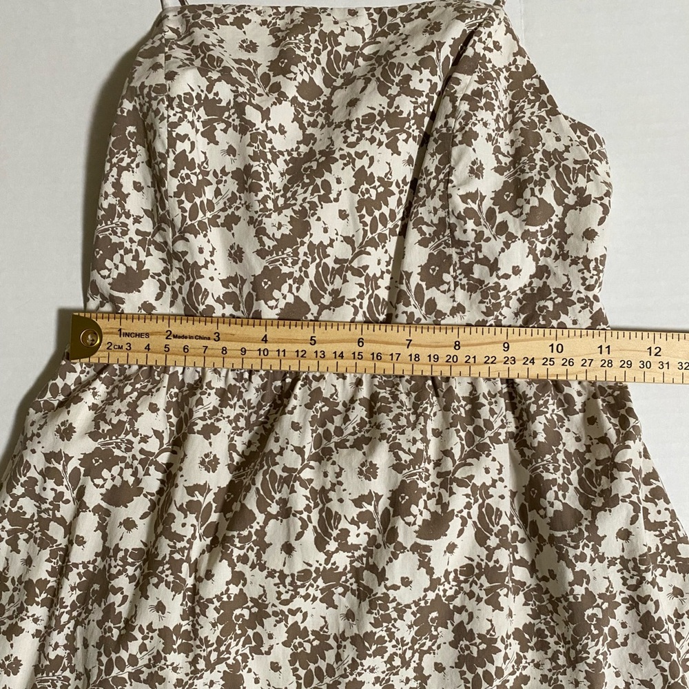 Rails Leni Cafe Floral Dress ‎ Extra Small Beige Floral Tiered Spaghetti Straps - Picture 10 of 15
